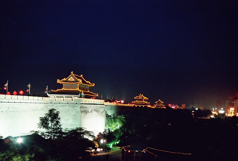 西安城牆夜景 攝影：林明德