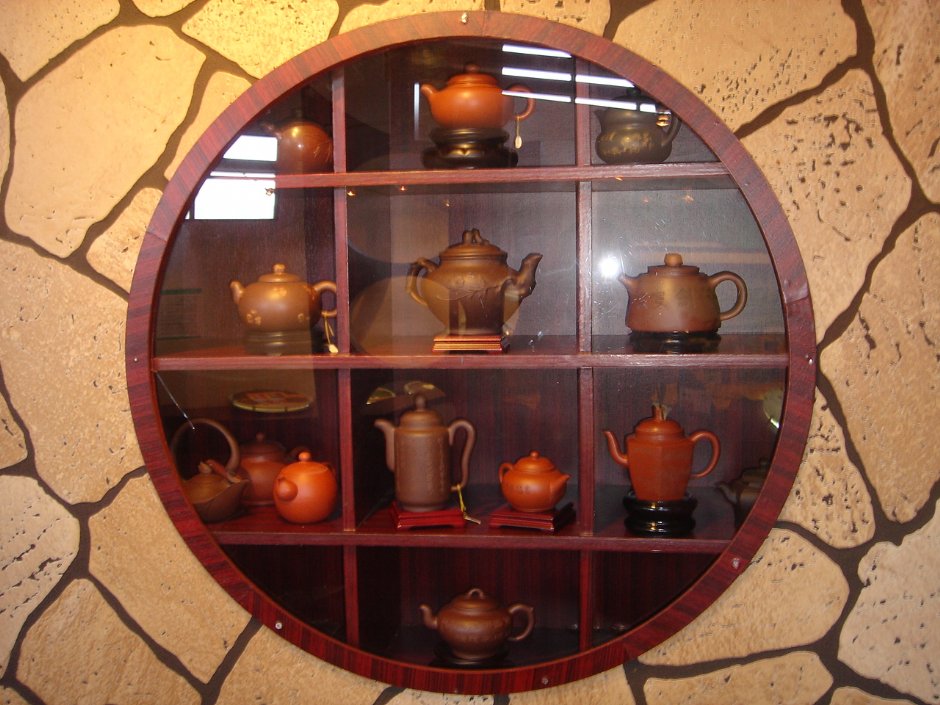 貓空鐵觀音包種茶中心茶壺展示 攝影：余燕鳳