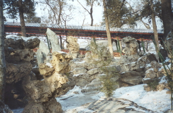 長廊與雪景 攝影：朱志宏