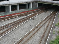 捷運小碧潭站位於新店機廠上方<br/> 攝影：Eva隨手拍
