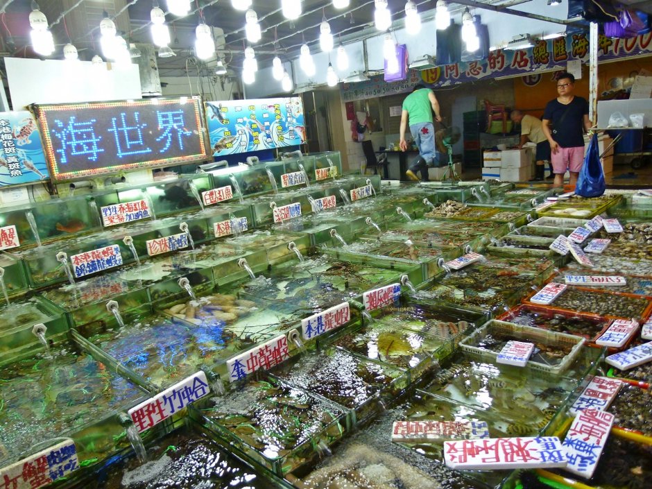漁市場內海產店家林立 攝影：陳皮梅