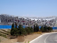 快要完成的鳥巢建築<br/> 攝影：林錦萍