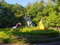 公園中充滿各種可愛裝飾<br/> 攝影：Eva隨手拍