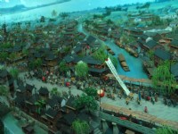 城隍閣內南宋杭州街圖<br/> 攝影：馮順