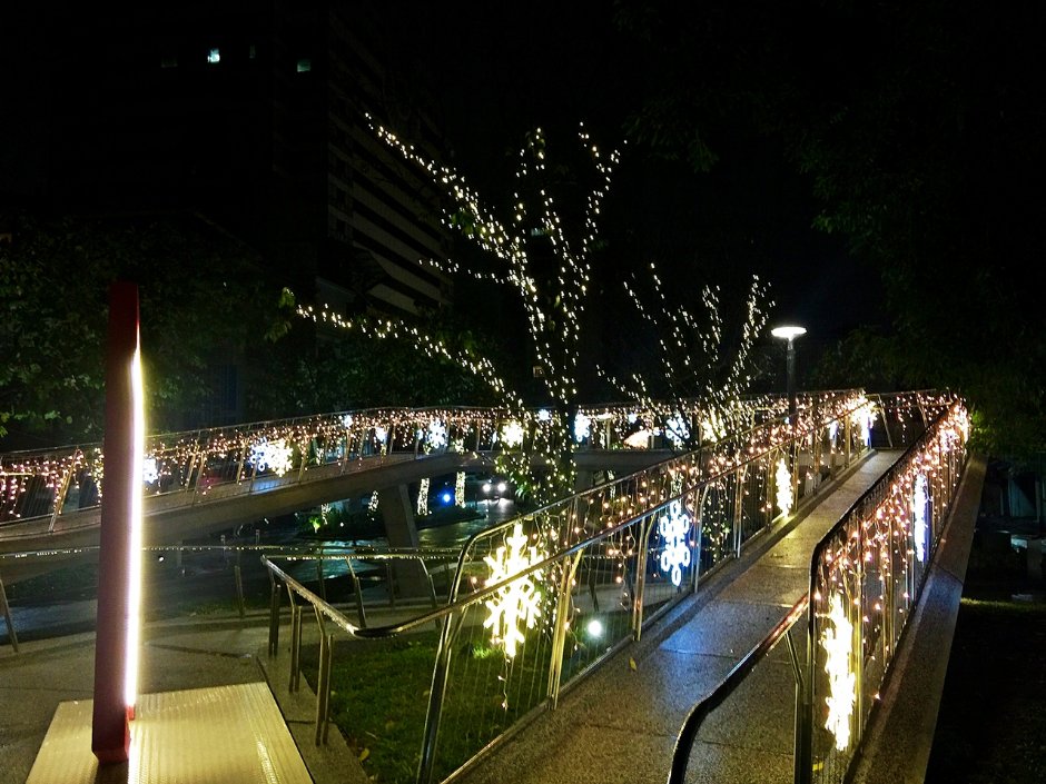 2019年「耶！心中山」聖誕布景為全新啟用的心中山線形公園增添話題 攝影：Eva隨手拍