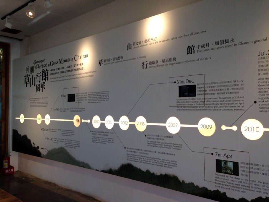 草山行館大事記 攝影：陳皮梅
