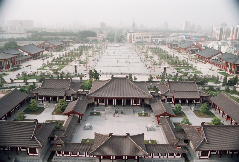 大雁塔後之水舞廣場 攝影：林明德