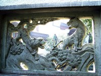 虎跑泉-牆上老虎石雕<br/> 攝影：方盛文