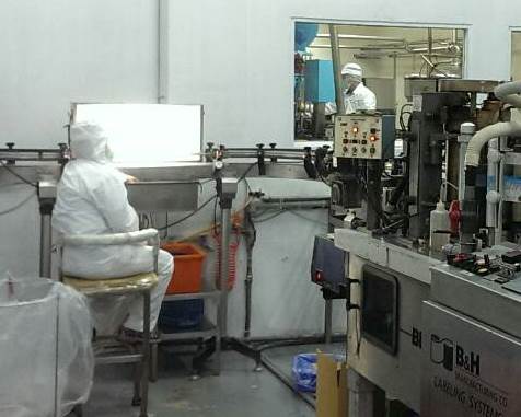 燈檢作業站 攝影：金礁溪觀光工廠 提供
