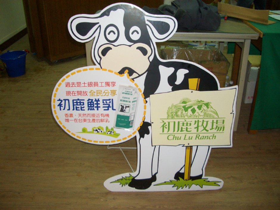 乳牛立牌 攝影：鄭惠文