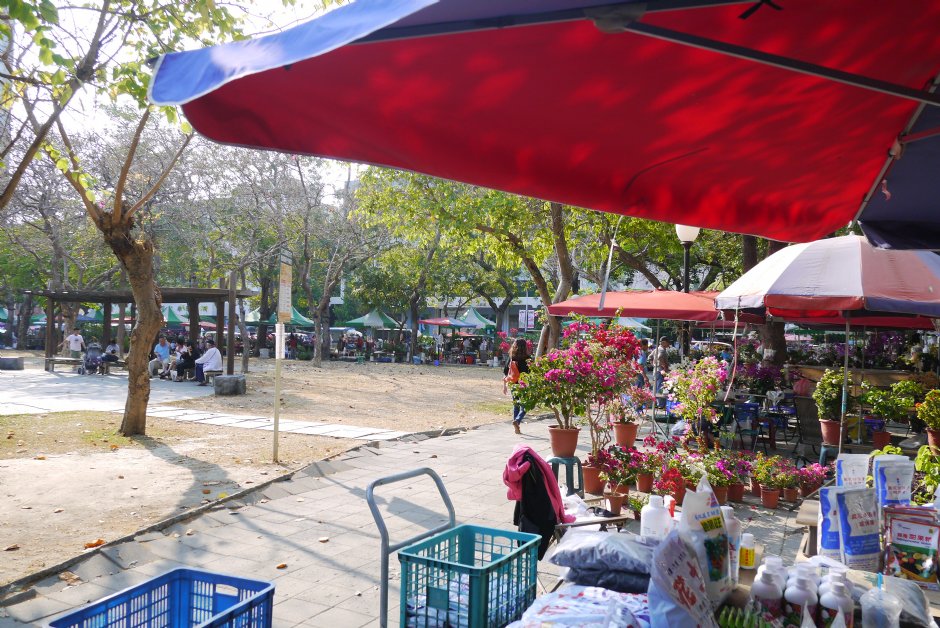勞工公園假日花市 攝影：三井