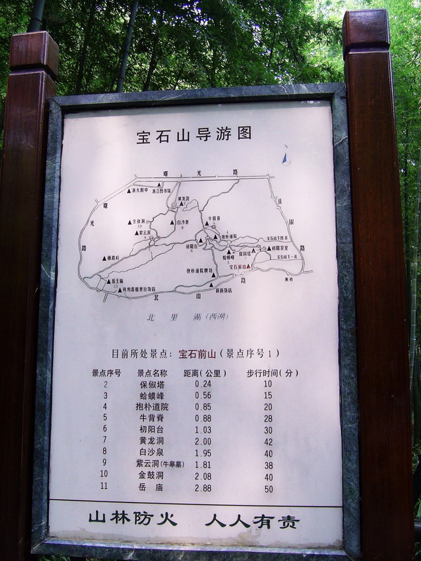 寶石山導遊圖 攝影：方盛文