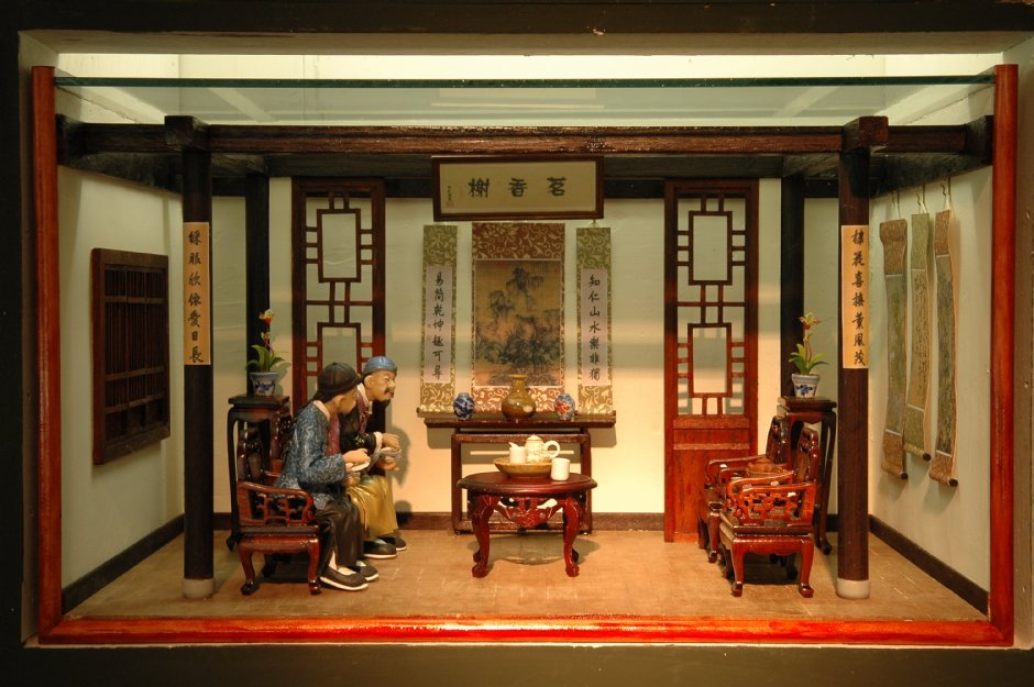 袖珍模型-清代飲茶 攝影：天仁茶業股份有限公司