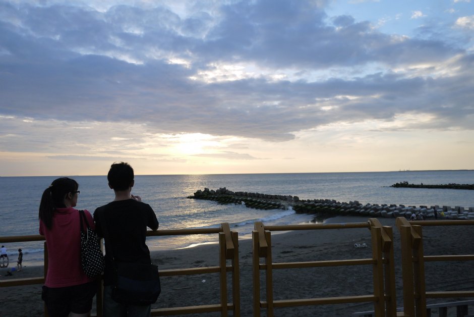 台南黃金海岸夕陽 攝影：三井