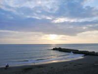 台南黃金海岸夕陽<br/> 攝影：三井