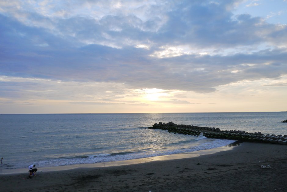 台南黃金海岸夕陽 攝影：三井