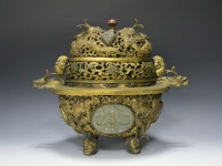 明朝-御用多寶香薰爐(銅鎏金)<br/> 攝影：紫禁城博物館 提供