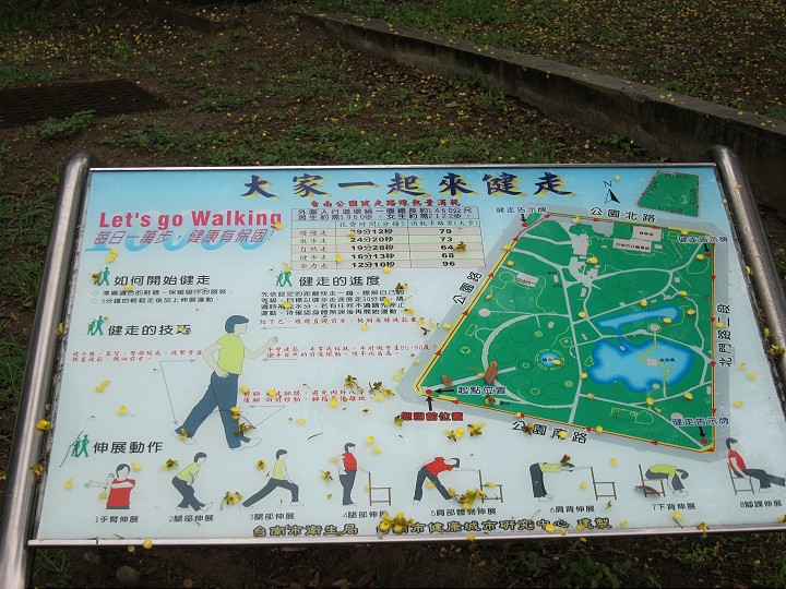 台南公園健走路線圖 攝影：黃儒永