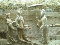 雷峰塔三樓石雕<br/> 攝影：馮順