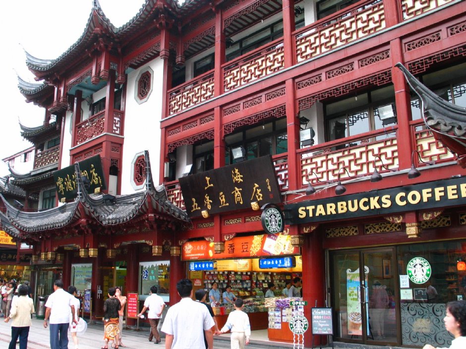 豫園商店街 攝影：馮順