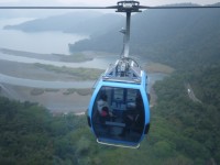 纜車上鳥瞰大竹湖<br/> 攝影：旅遊王攝影組