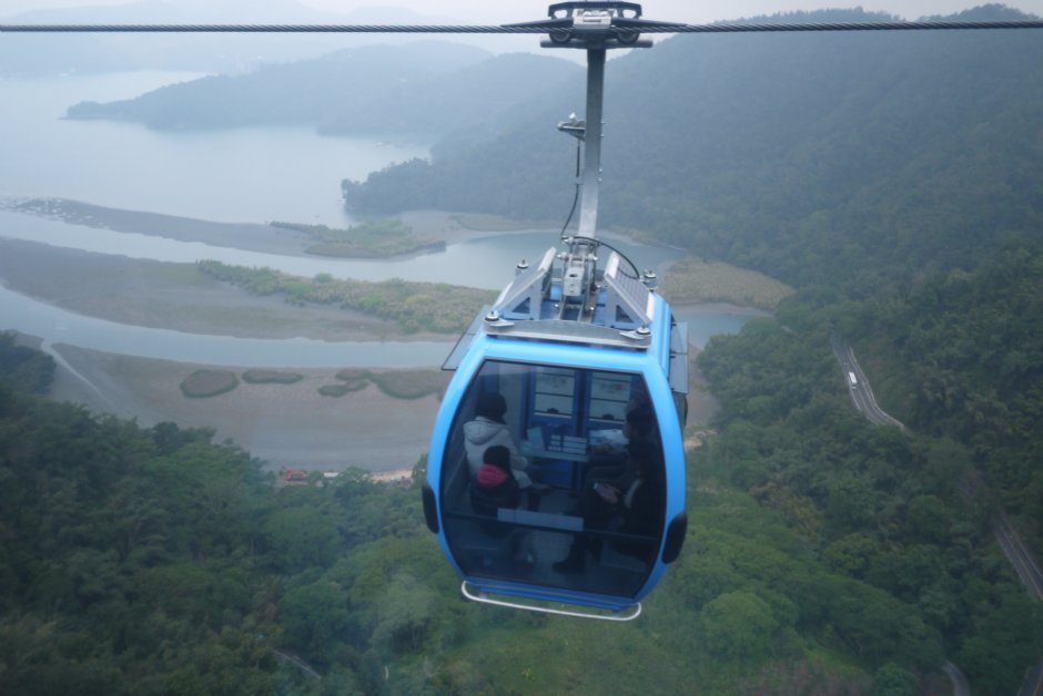 纜車上鳥瞰大竹湖 攝影：旅遊王攝影組