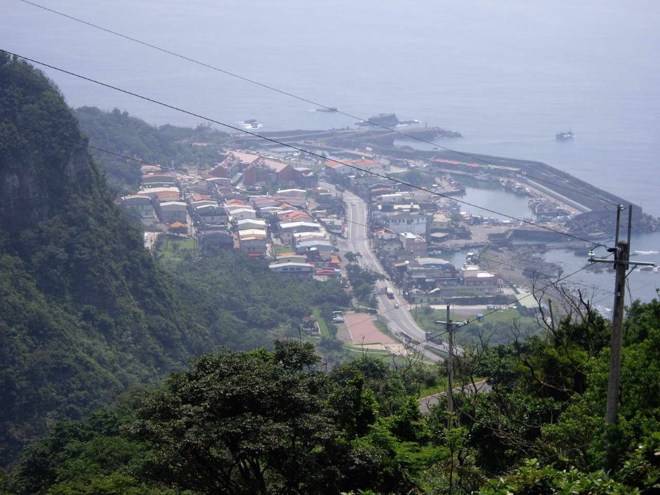 俯望大溪漁港 攝影：老山羊部落格