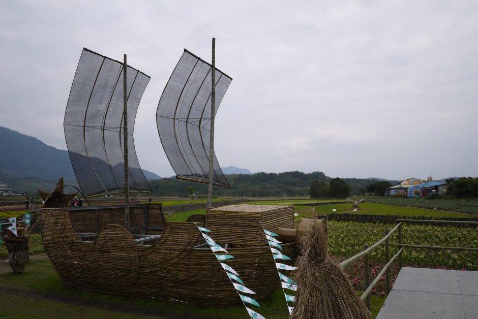 富里農會竹製裝置 攝影：旅遊王攝影組