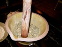 擂茶是客家著名手作茶飲<br/> 攝影：Eva隨手拍