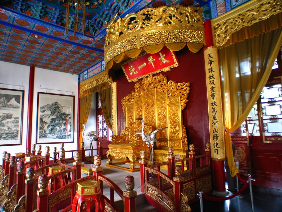 南京總統府昔日的洪秀全登基處 攝影：馮順