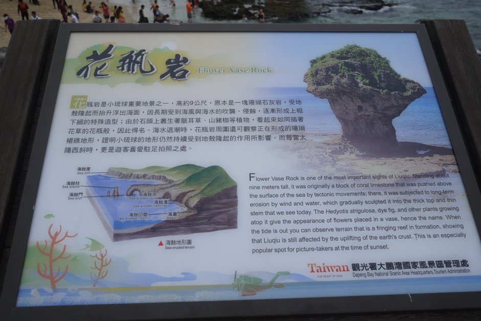 花瓶岩圖說板 攝影：三井