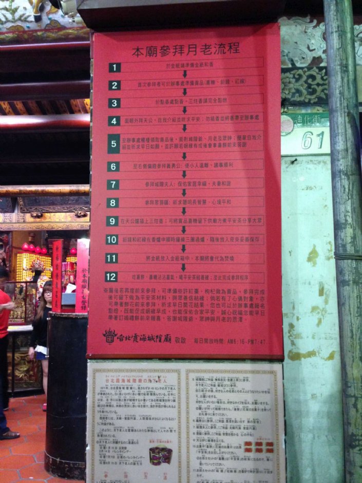 參拜月老流程 攝影：陳皮梅