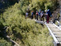 崖壁邊的木棧道<br/> 攝影：老山羊資訊網
