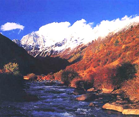 夕陽下的長坪溝 攝影：四川旅遊信息網