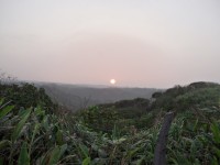在風車公園可見夕陽下山<br/> 攝影：Eva隨手拍