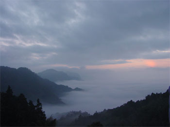 阿里山─晚霞 (圖片提供：裘帆志)
